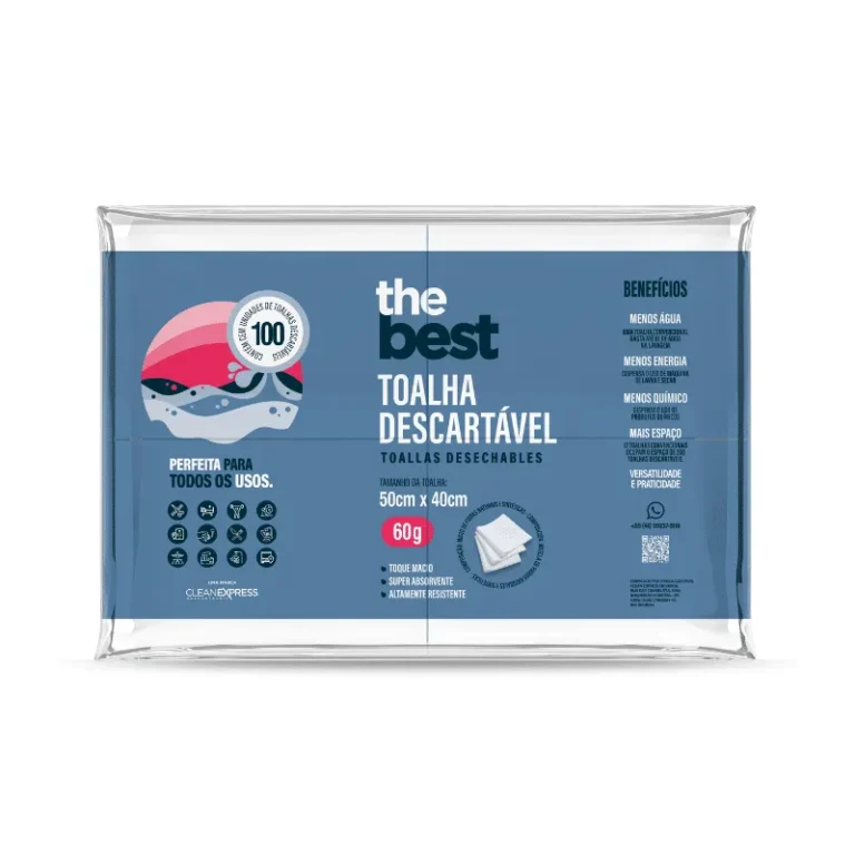 Toalha Descartável The Best 50x40cm | 60g | 100un
