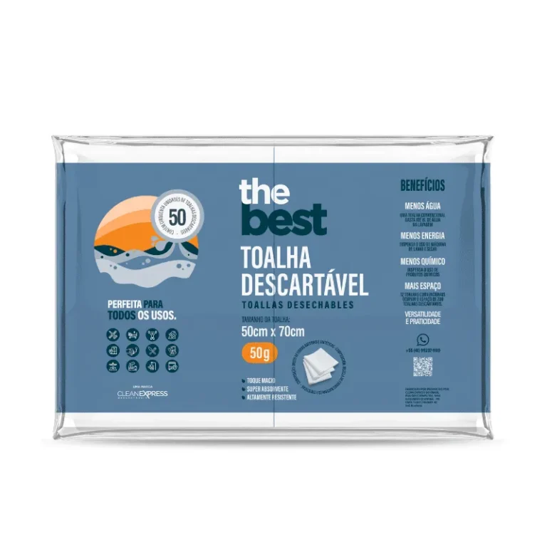 Toalha Descartável The Best 50x70cm | 50g | 50un