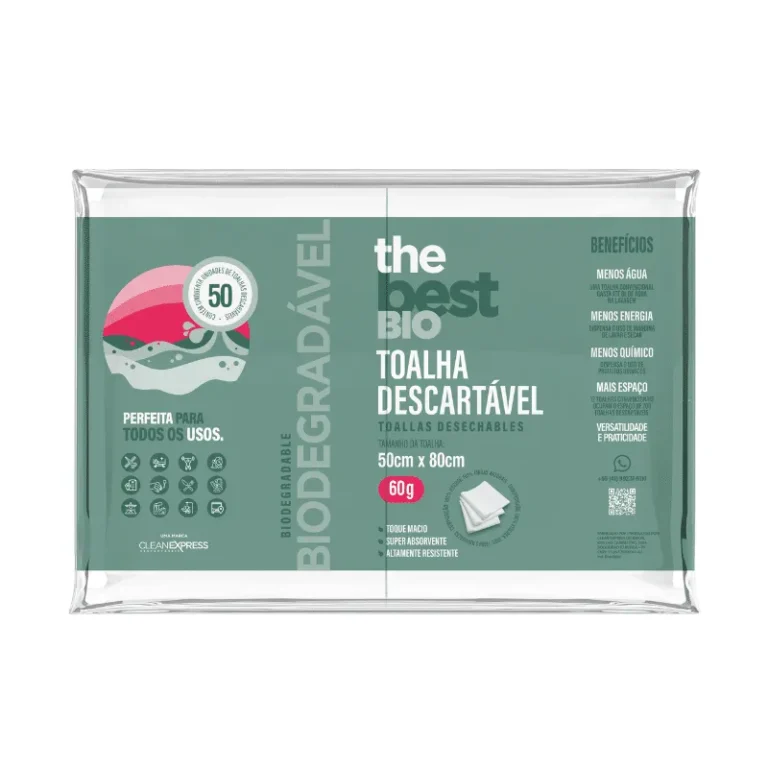 Toalha Descartável The Best Bio 50x80cm | 60g | 50un