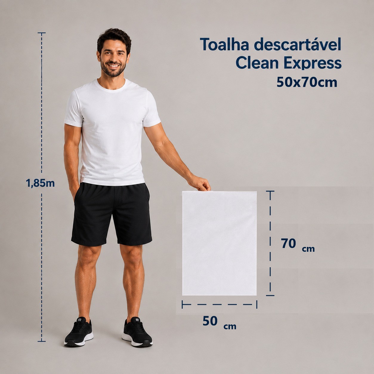 Caixa Toalha Descartável 50x70cm | 50g | 300un - Imagem 4